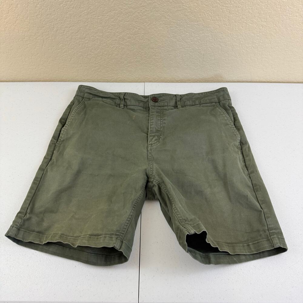 Katin Shorts Mens 34 Green Cotton Blend Beach Outdoor Summer Casual Stretch